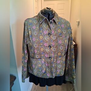 Boden Multicolor Floral Jean Jacket